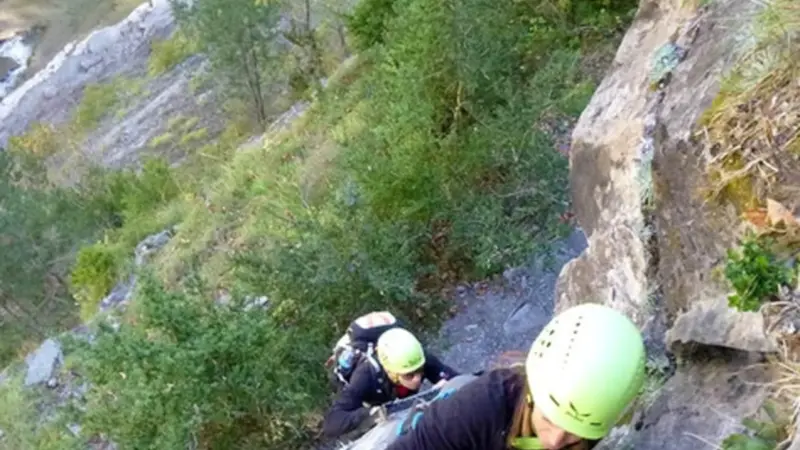 Barranco de Lapazosa de nivel intermedio en el Valle de Bujaruelo