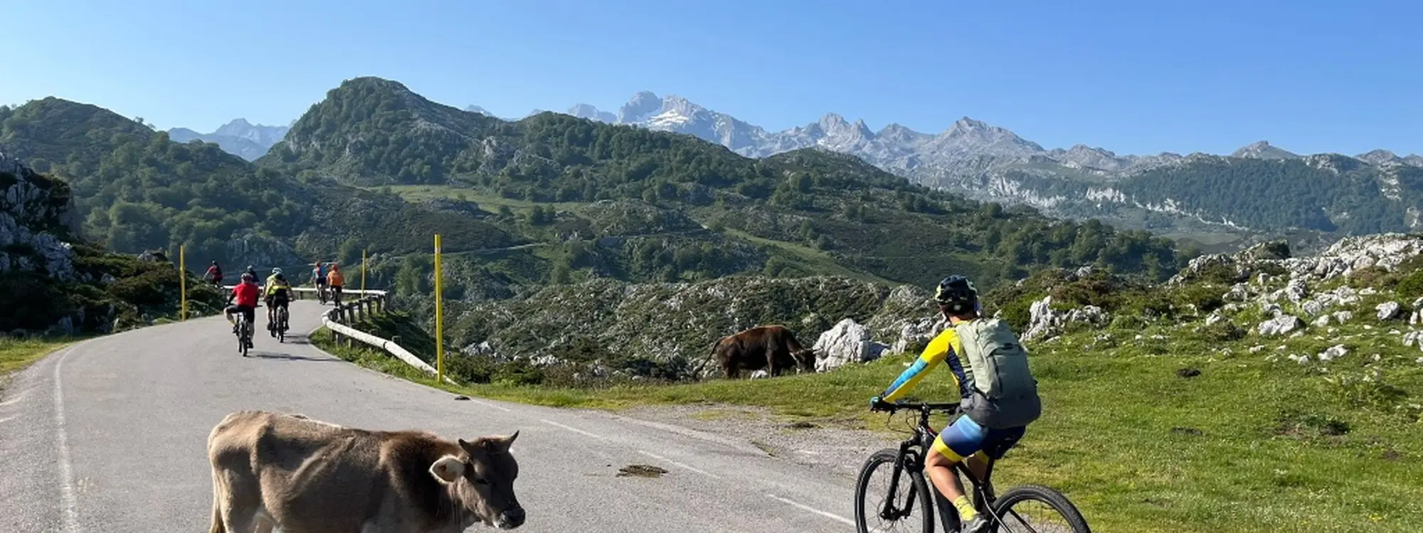 Ruta en bicicleta eléctrica desde Benia de Onís a los Lagos de Covadonga en Asturias