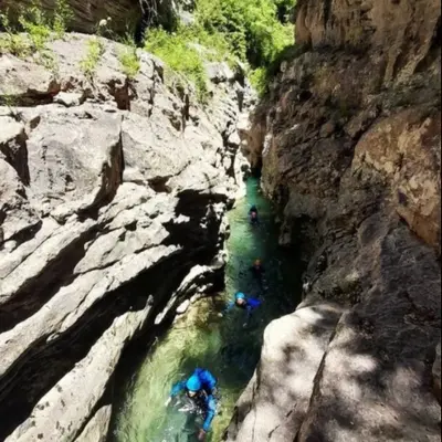 Barranco Garganta de Miraval de iniciación en el Valle de Bielsa