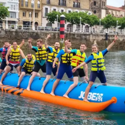Banana Boat por la costa de Gijón