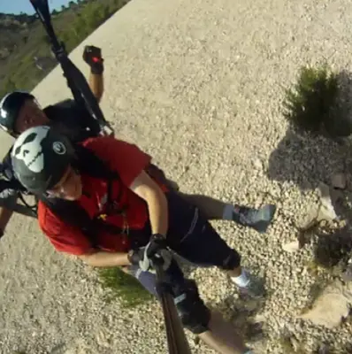Vuelo didáctico en Parapente biplaza desde Palomaret