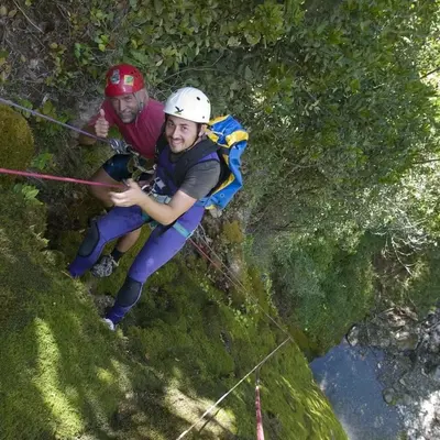 Barranquismo acuático en el barranco La Molina en Cabrales, Asturias