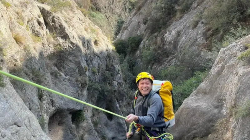 Barranquismo nivel medio en el Barranco Soler en Alcoy