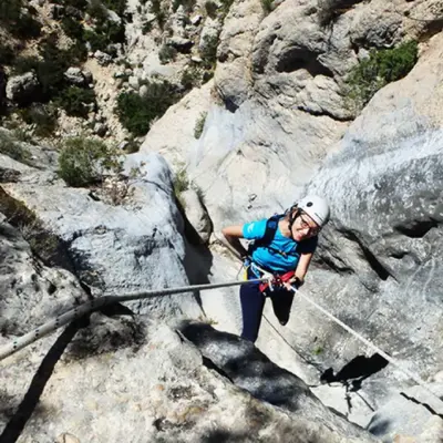 Barranquismo nivel medio en el Barranco de Teular en Confrides