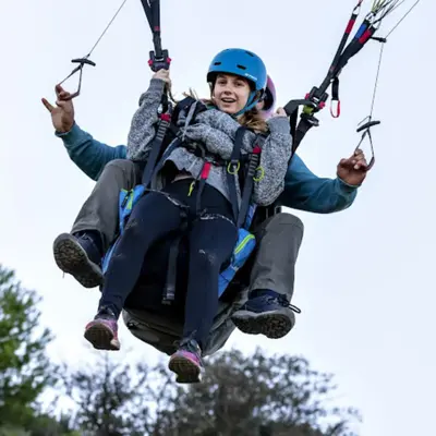 Bautismo de vuelo en parapente biplaza en Teba