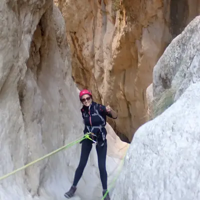 Barranquismo nivel medio en el Barranco de Garx desde Bolulla
