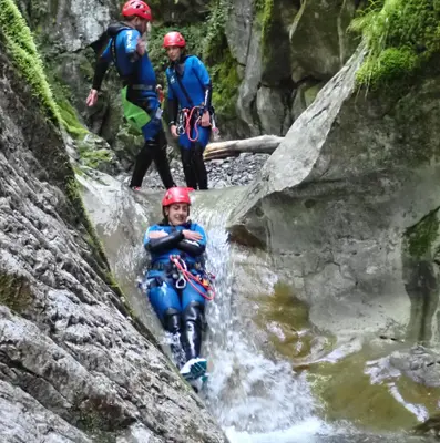 Barranco de las Gloces de iniciación en el Pirineo