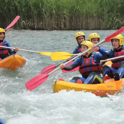 Travesía en canoa doble por el río Gallego desde Murillo de Gállego hasta Santa Eulalia de Gállego, Zaragoza