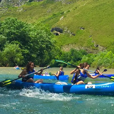 Descenso del Sella en canoa desde Arriondas, Asturias