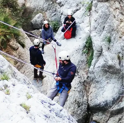Barranquismo nivel iniciación en el Barranco del Sord desde Abdet