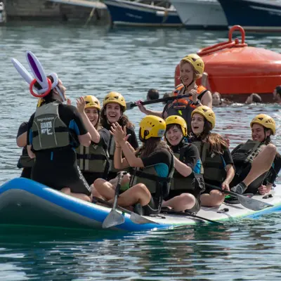 Descenso del río Oria en Paddlesurf XXL con poteo incluido desde Orio, Guipúzcoa