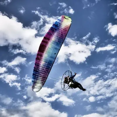 Bautismo de vuelo en paramotor desde Lora del Río, Sevilla