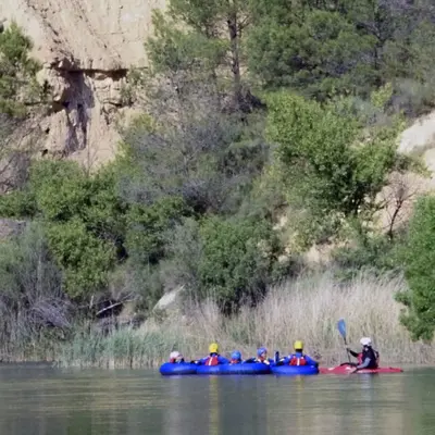 Tubing extremo en el río Gállego desde Murillo de Gállego, Zaragoza