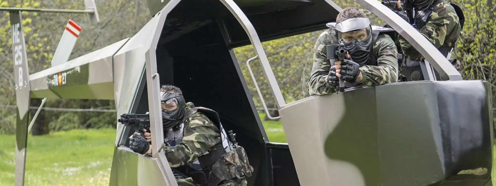 Paintball adulto y opción de menús, barbacoa y barra libre en San Lorenzo del Escorial, Madrid