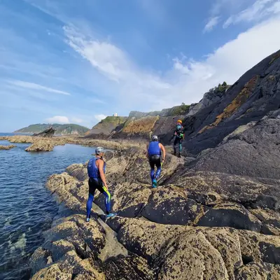 Coasteering por la zona costera de Ribadesella, Asturias