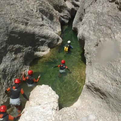 Trekking acuático las Planas desde Castellote, Teruel
