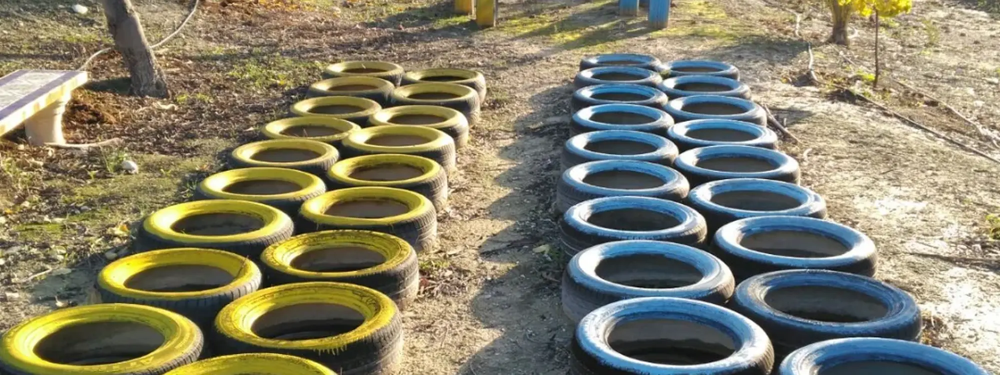 Circuito de humor amarillo en Amorebieta cerca de Bilbao