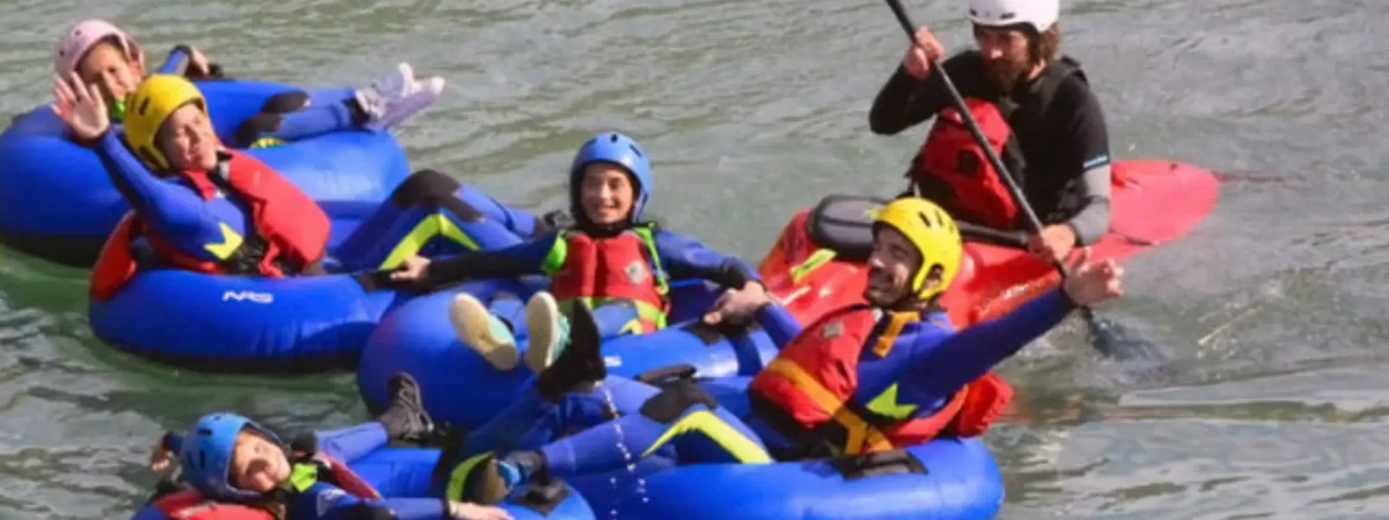 Tubing extremo en el río Gállego desde Murillo de Gállego, Zaragoza