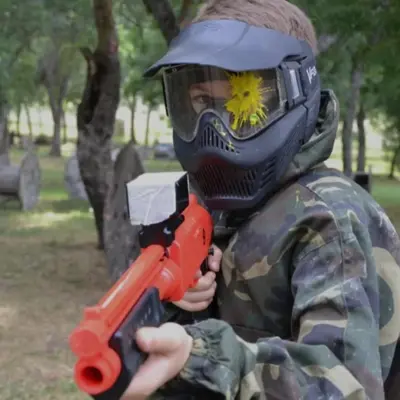 Paintball infantil en Zubieta para niños de 8 a 14 años