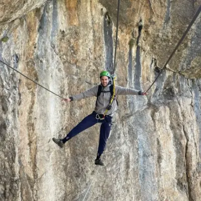 Vía Ferrata de Camaleño en Los Picos de Europa, Cantabria