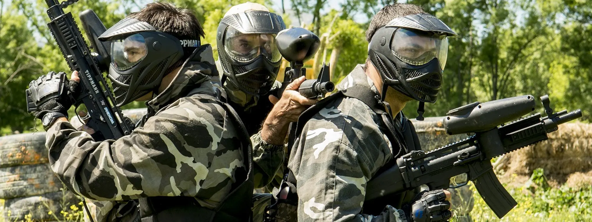 Paintball adulto y opción de menús, barbacoa y barra libre en San Lorenzo del Escorial, Madrid