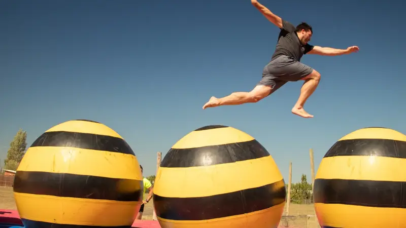 Humor amarillo para niños y zona de picnic en Sant Pere Pescador