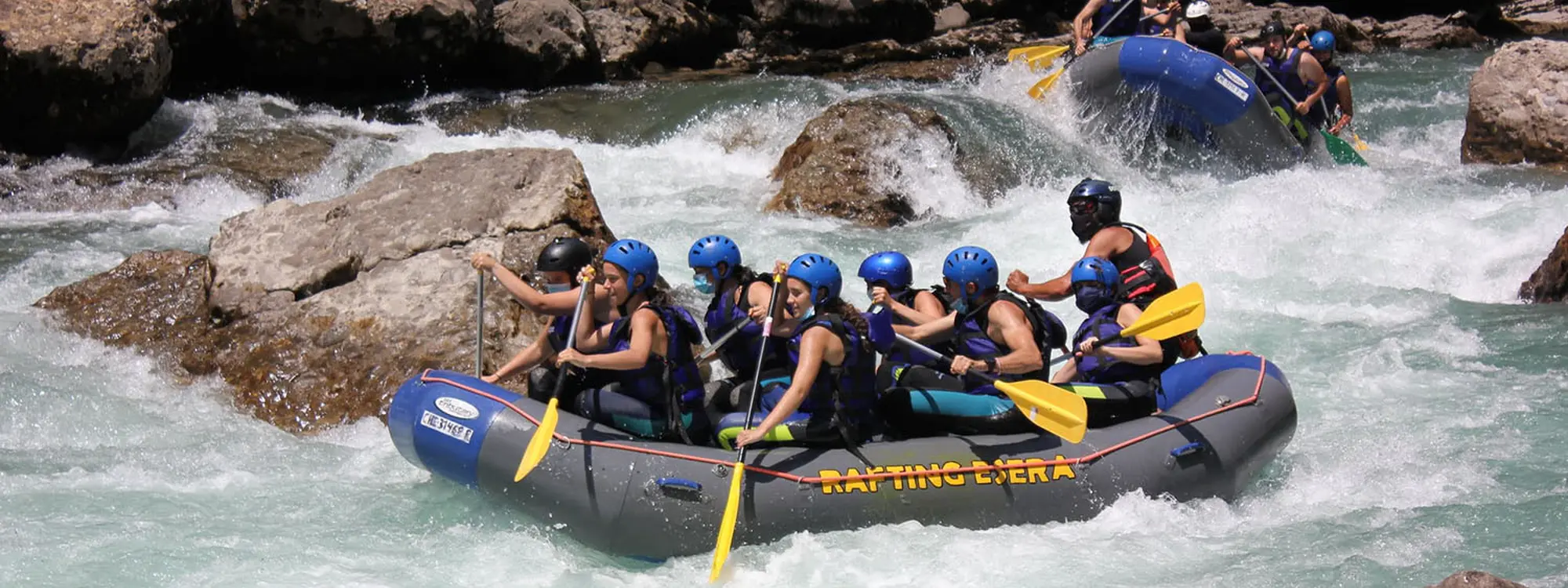 Rafting en el río Ésera por la tarde desde Santa Liestra y San Quílez