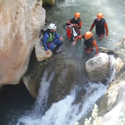 Barranquismo acuático en Pozo del Invierno desde Villarluengo, Teruel