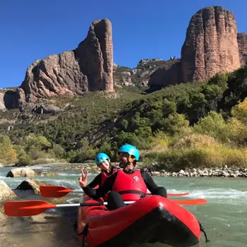 Canoraft en el río Gállego desde Murillo de Gállego
