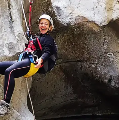 Barranquismo nivel avanzado en el Barranco de Penyals en Vall de Alcalà