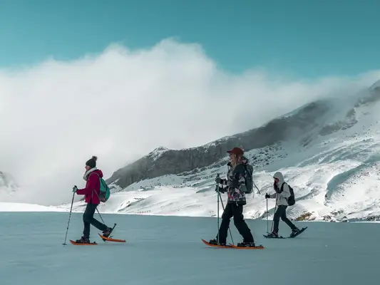 Ruta guiada en raquetas de nieve en Formigal
