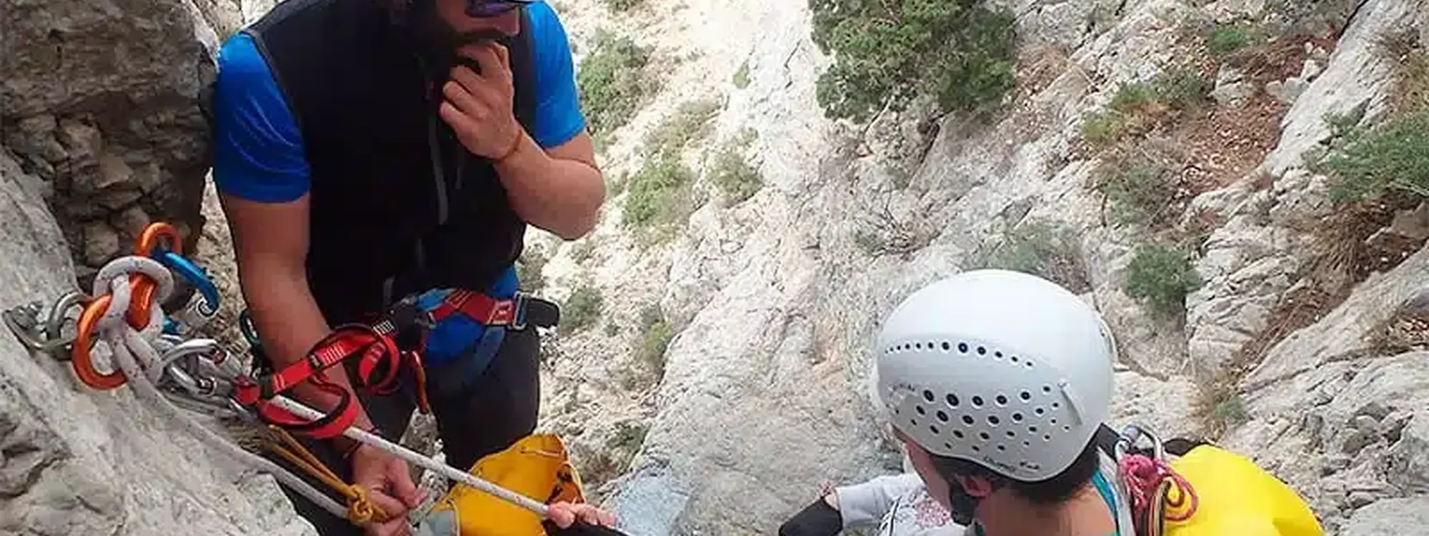 Curso de vía ferrata en Alicante (El Albir)