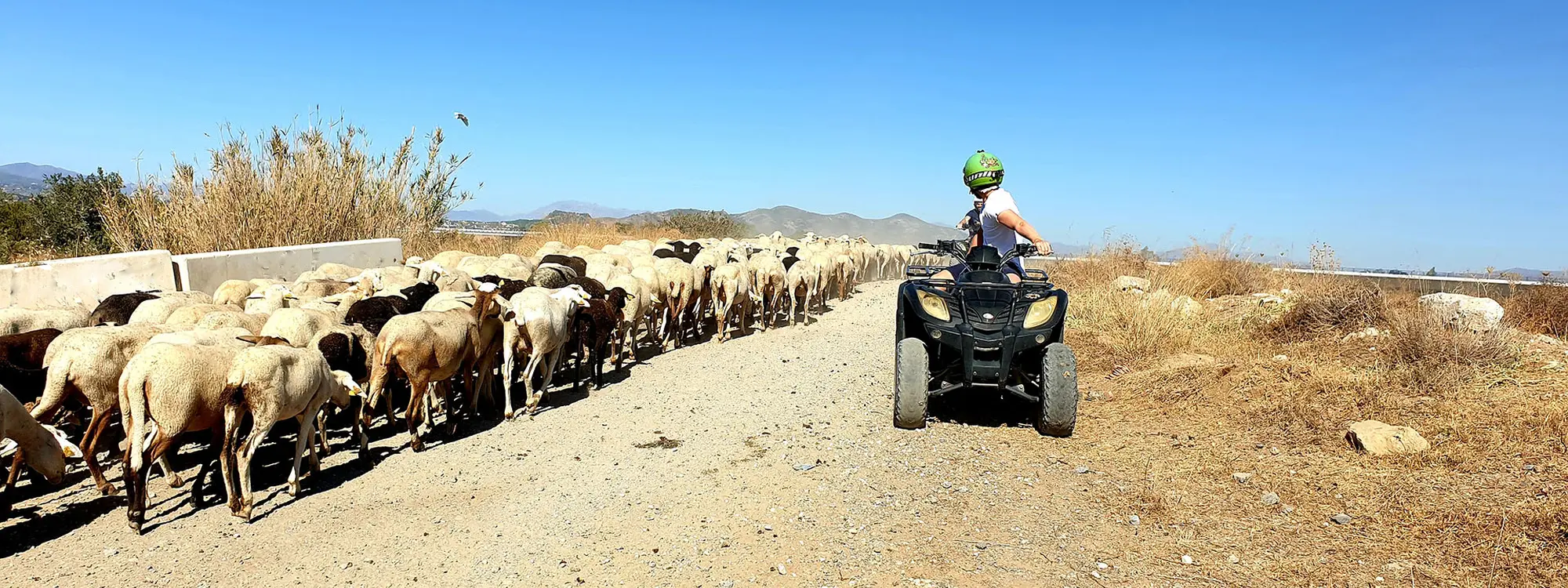 Ruta en quad corta por el río Guadalhorce en Málaga