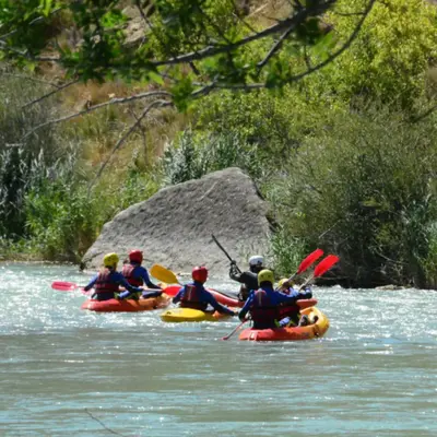 Travesía en canoa doble por el río Gallego desde Murillo de Gállego hasta Santa Eulalia de Gállego, Zaragoza