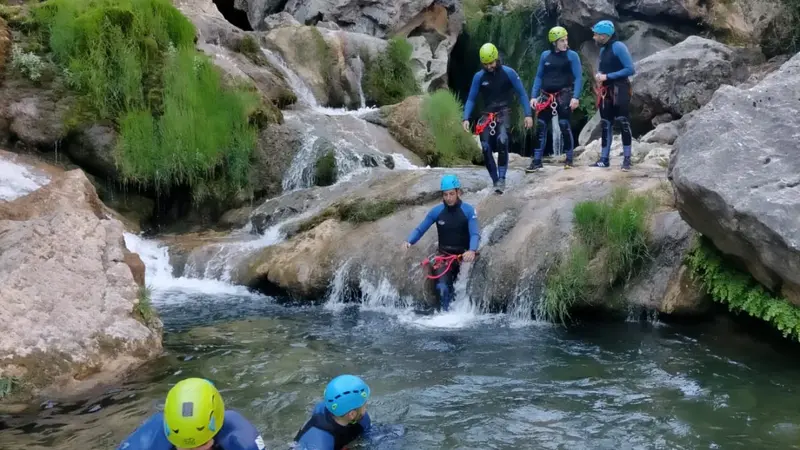 Barranquismo acuático en Cazorla por los cañones de la Cerrada del Utrero desde La Iruela, Jaén