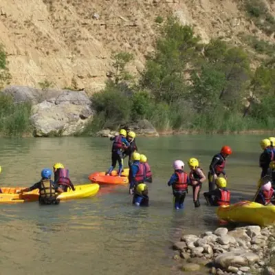 Gymkana acuática en el río Gállego desde Murillo de Gállego, Zaragoza