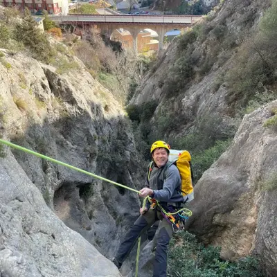 Barranquismo nivel medio en el Barranco Soler en Alcoy