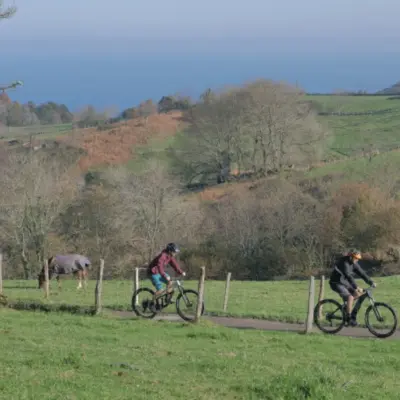 Ruta guiada privada en bicicleta eléctrica de montaña (e-MTB) por la Costa Vasca con recogida en alojamiento