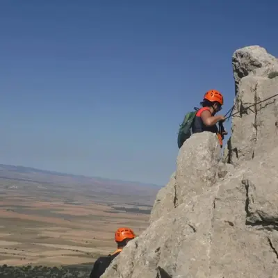 Vía ferrata Peña Palomera desde Torremocha del Jiloca, Teruel