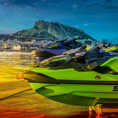 Ruta en moto de agua a la Playa de San Juan desde Alicante